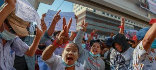 Proteste in Myanmar: "Wir wollen die Welt wissen lassen, was gerade in unserem Land passiert!" [1]