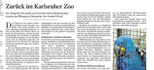 Zurück im Karlsruher Zoo