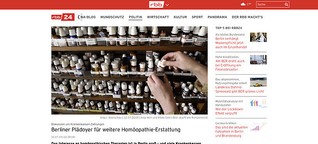 Berliner Plädoyer für weitere Homöopathie-Erstattung