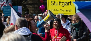 Stuttgart: Über 10.000 „Querdenker" demonstrieren ohne Maske und greifen Presse an