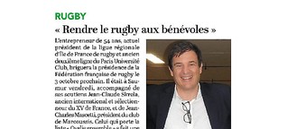 Florian Grill : "Rendre le rugby aux bénévoles"