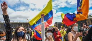 Kolumbien: "Häufig bekommen sie bei den Protesten mehr zu essen als zu Hause"