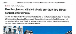 Herr Beschorner, will die Schweiz ernsthaft ihre Bürger kontrolliert infizieren?