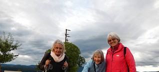 Vier Schopfheimerinnen gingen für den sozialen Zweck auf Nordic-Walking-Wallfahrt