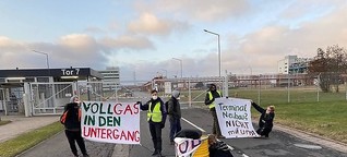 "Ende Gelände"-Blockade gegen geplantes Erdgasterminal