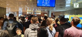 Dichtes Gedränge: Chaos vor Grenzkontrollen am Flughafen Hamburg