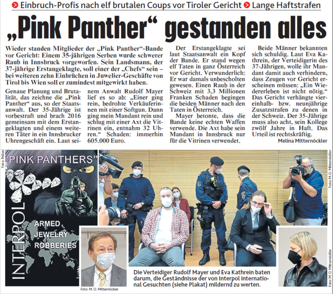 "Pink Panther" gestanden alles