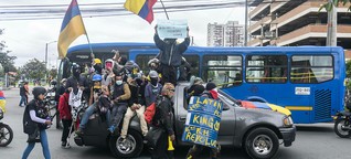 Proteste und Polizeigewalt in Kolumbien: Mit Kochtöpfen statt Schutzhelmen