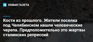 Кости из прошлого Жители поселка под Челябинском нашли человеческие черепа. Предположительно это жертвы сталинских репрессий