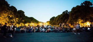 Ein Abend im Leipziger Clara-Zetkin-Park: Party unter Polizeiaufsicht