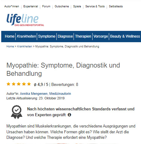 Myopathie: Symptome, Diagnostik und Behandlung