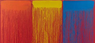 Pat Steir abstractions at the Gagosian Gallery