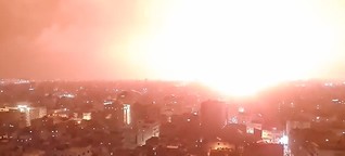 WSJ выложил видео взрыва после атаки Израиля на сектор Газы
