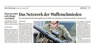 Wirtschaft, Wissenschaft und Lobbyisten - Das Netz der Rüstungsindustrie in NRW