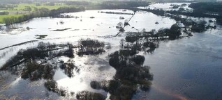 Wümmewiesen nach drei Sturmtiefs im Landkreis Rotenburg überflutet - WESER-KURIER