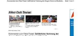 Kommentar zum Fake-Tweet: Gefährliche Verirrung der Jungen Union im Bundestagswahlkampf