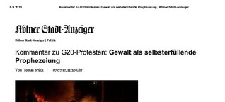 Kommentar zu G20-Protesten: Gewalt als selbsterfüllende Prophezeiung