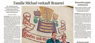 Traditionsbrauer Hermann Michael verkauft Betrieb an Internet-Unternehmen