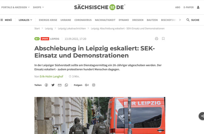 Abschiebung in Leipzig eskaliert: SEK-Einsatz und Demonstrationen
