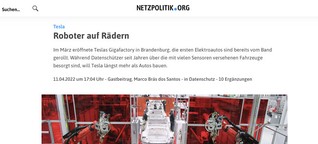 Tesla: Roboter auf Rädern