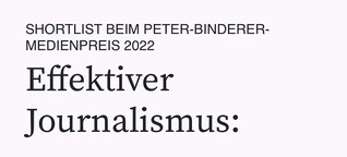 Peter-Binderer-Medienpreis 2022: Shortlist 