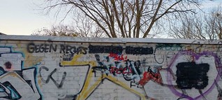 Verfassungsfeindlich und sexistisch: Diskriminierende Graffiti an einem Berliner Wanderweg