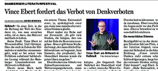 Der Physiker und Kabarettist Vince Ebert rät in Hallstadt: "Keine Panik!"