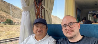 Im Panoramawagen mit dem kirgisischen Premierminister