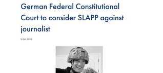 German Federal Constitutional Court to consider SLAPP against journalist