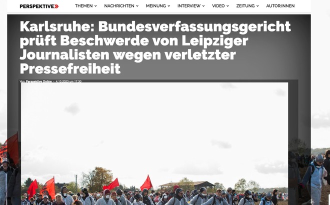 Karlsruhe: Bundesverfassungsgericht prüft Beschwerde von Leipziger Journalisten wegen verletzter Pressefreiheit