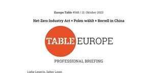 Europe.Table Professional Briefing