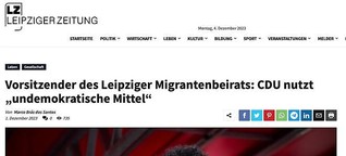 Vorsitzender des Leipziger Migrantenbeirats: CDU nutzt „undemokratische Mittel“