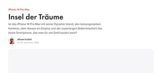 iPhone 14 Pro Max im Test: Insel der Träume