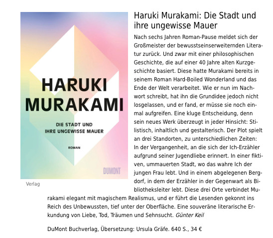 Rezension des neuen Romans von Haruki Murakami