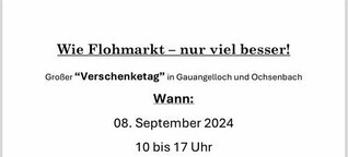 Großer VERSCHENKE TAG 8.9.24